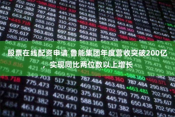 股票在线配资申请 鲁能集团年度营收突破200亿，实现同比两位数以上增长