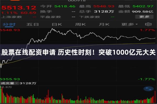 股票在线配资申请 历史性时刻！突破1000亿元大关