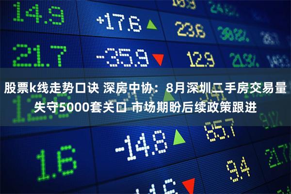 股票k线走势口诀 深房中协：8月深圳二手房交易量失守5000套关口 市场期盼后续政策跟进